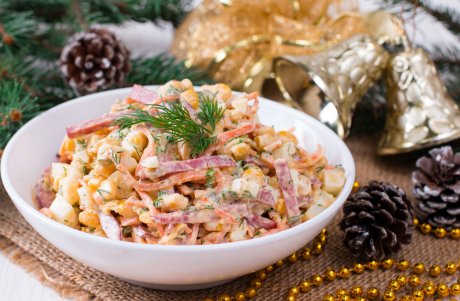 Салат из фасоли и колбасы, вкусных рецептов с фото Алимеро